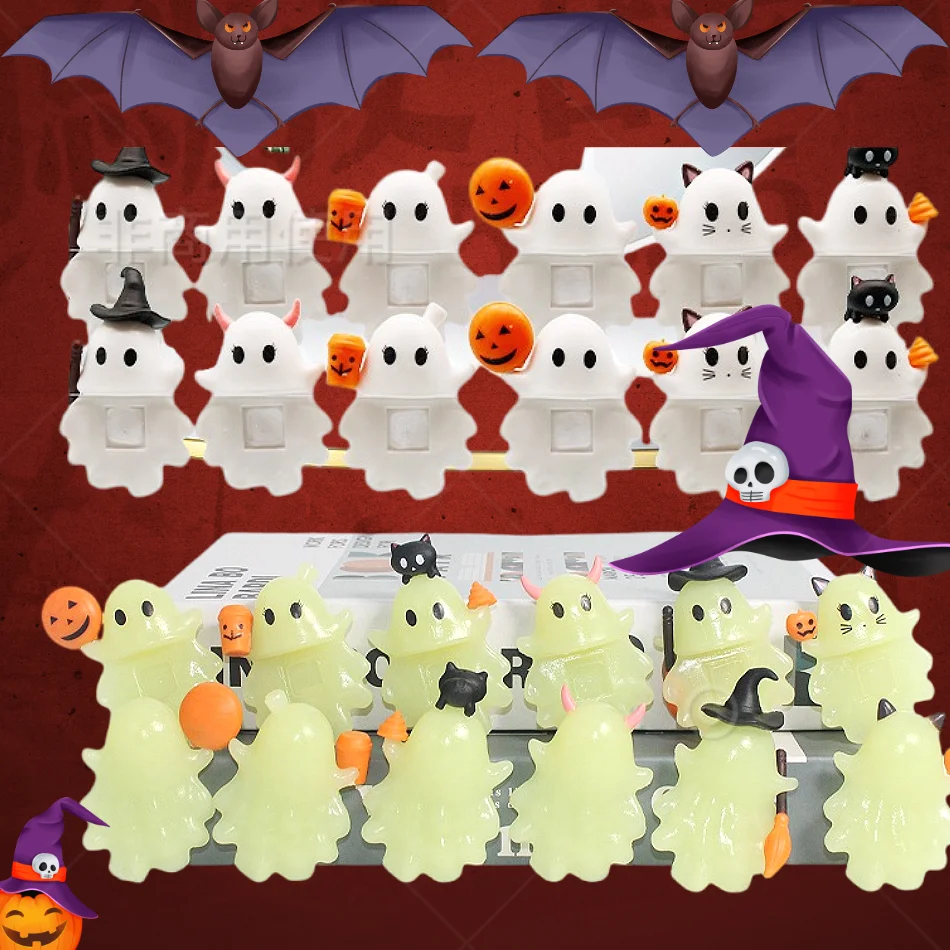 

Halloween Ghost Sonny Angel Blind Box Mini Ghost Figures Phone Accessory Cute Stick-On Ghost Phone Topper for Smartphone Decor