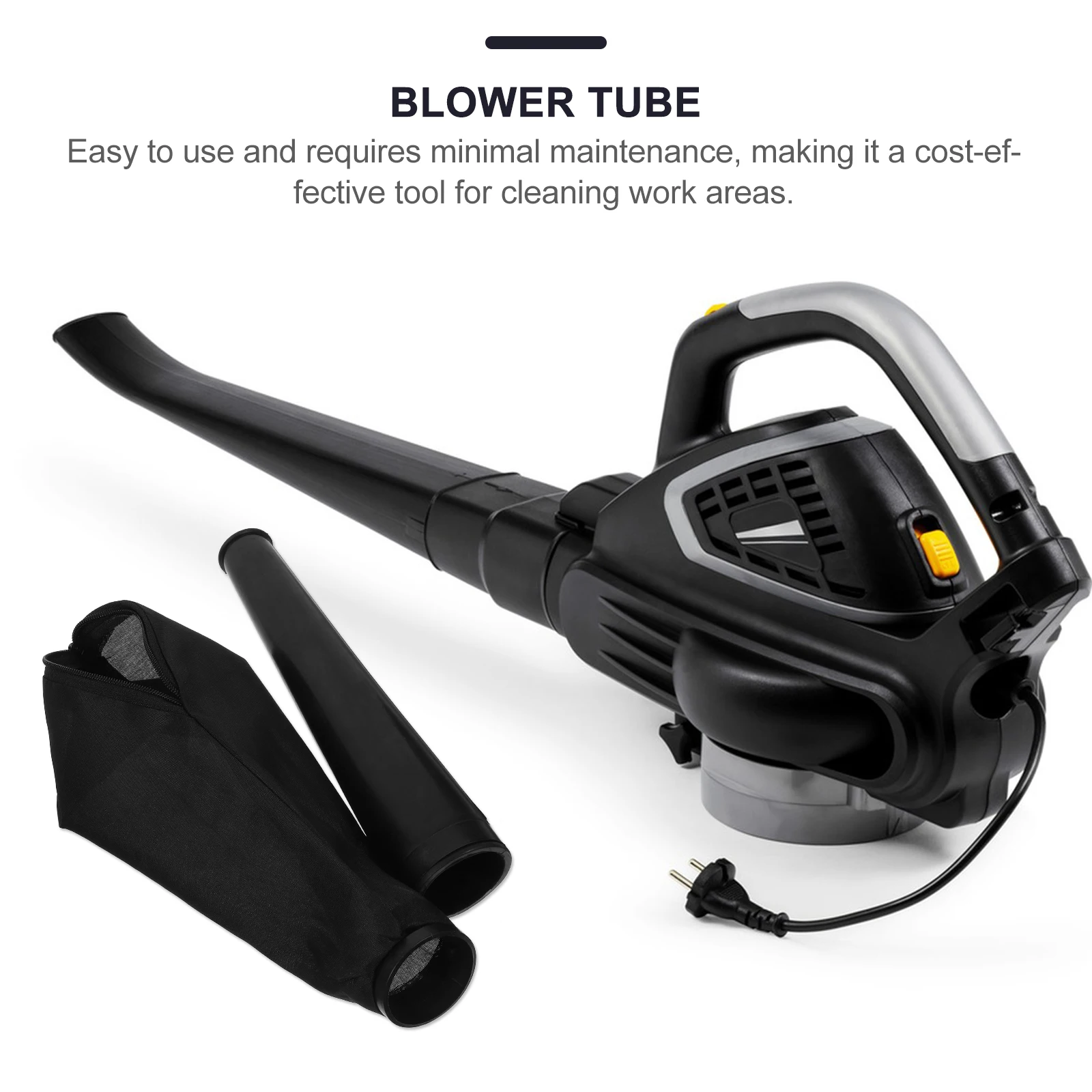 

Blower Tube Replacement Sturdy Plastic Extension for Air Blower Heavy Duty Cleaning Construction Site Gutter Roof Use Durable