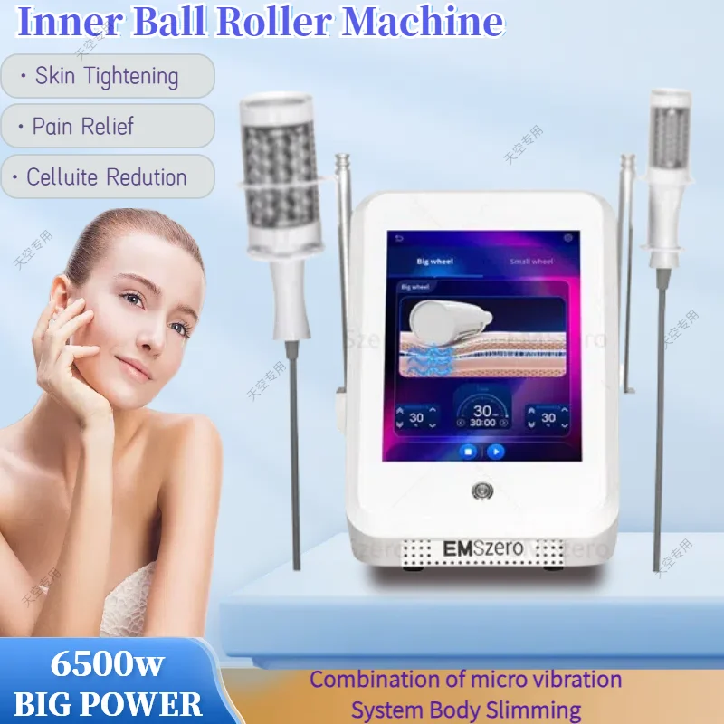 

EMSZERO 6500W Inner Ball Roller Body Contouring Machine Micro Vibration Infrared Technology Reduce Puffiness and Face Lifting