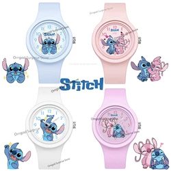 New Disney Stitch Kids Watch Cartoon Character Round Silicone Strap Analog Digital Watch boys girls children toys birthday gifts