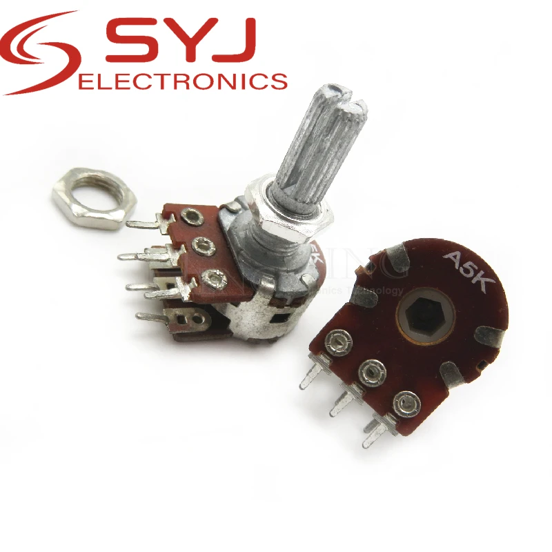 

1pcs/lot Foshan radio factory aerospace licensing 148 dual-potentiometer A5K handle length 20MM 25MM flowers In Stock