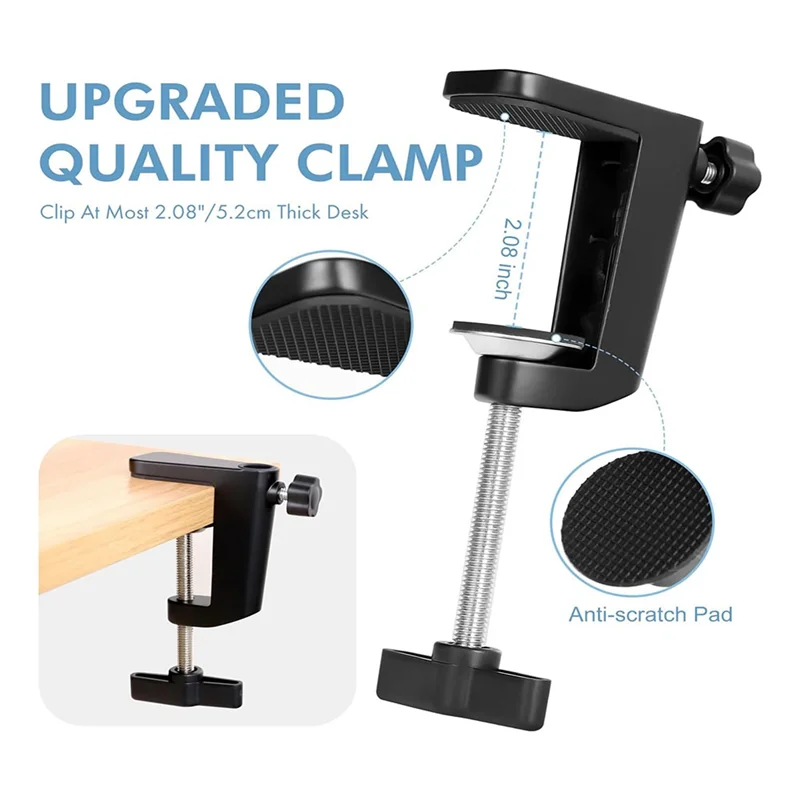 

Microphone Arm, Microphone Stand Desktop Stand, Adjustable Suspension Boom Arm For Podcast Game Recording Easy Install