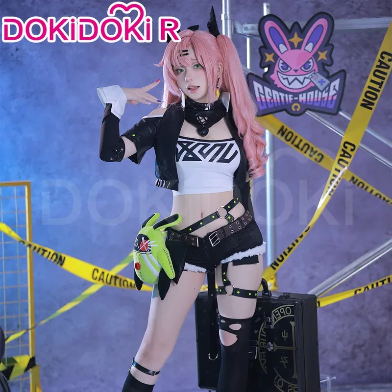 

qq28LQIN STOCK Costuem Game Zenless Zone Zero DokiDoki-R Николь Демара Косплей Парик Костюм Хэллоуин