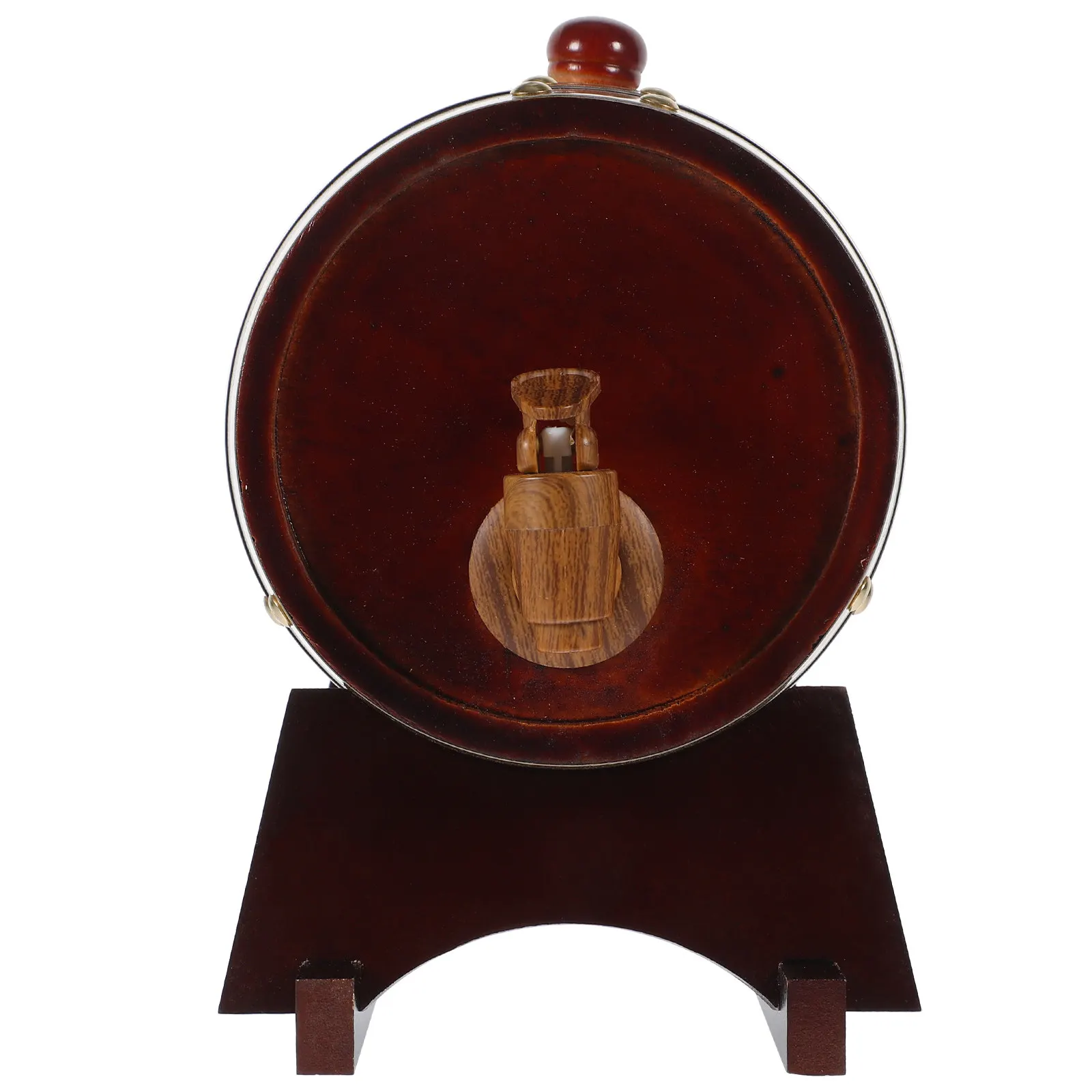 

Набор из 1 винтажной деревянной бочки для хранения вина объемом 1,5 л, для пива и виски, с краном, прочным деревянным основанием, для домашнего бара