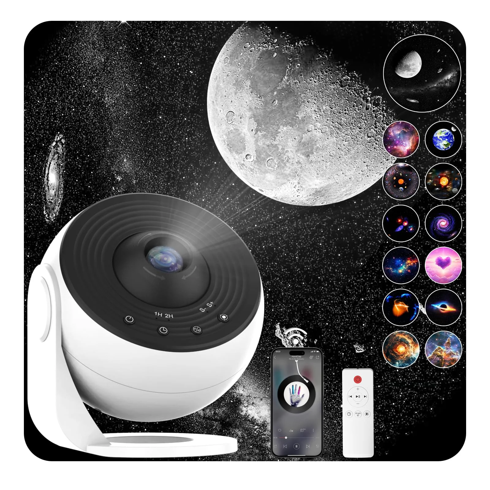 1PC Planetarium Projector for Bedroom Pro Version Galaxy Star Projector with Remote Control Bluetooth Function for Kids Adults