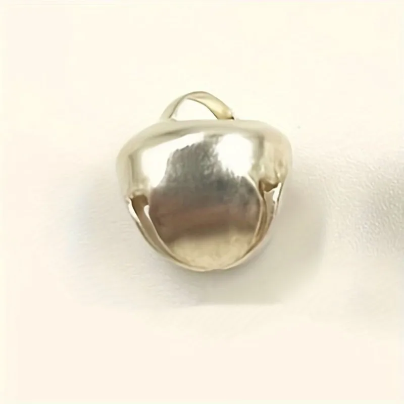 15 pcs 15mm Jingle Bell Charms, Clear Crisp Sound, Home Hanging Ornament Pet Collar Charm, Cross Shape Design, Gold