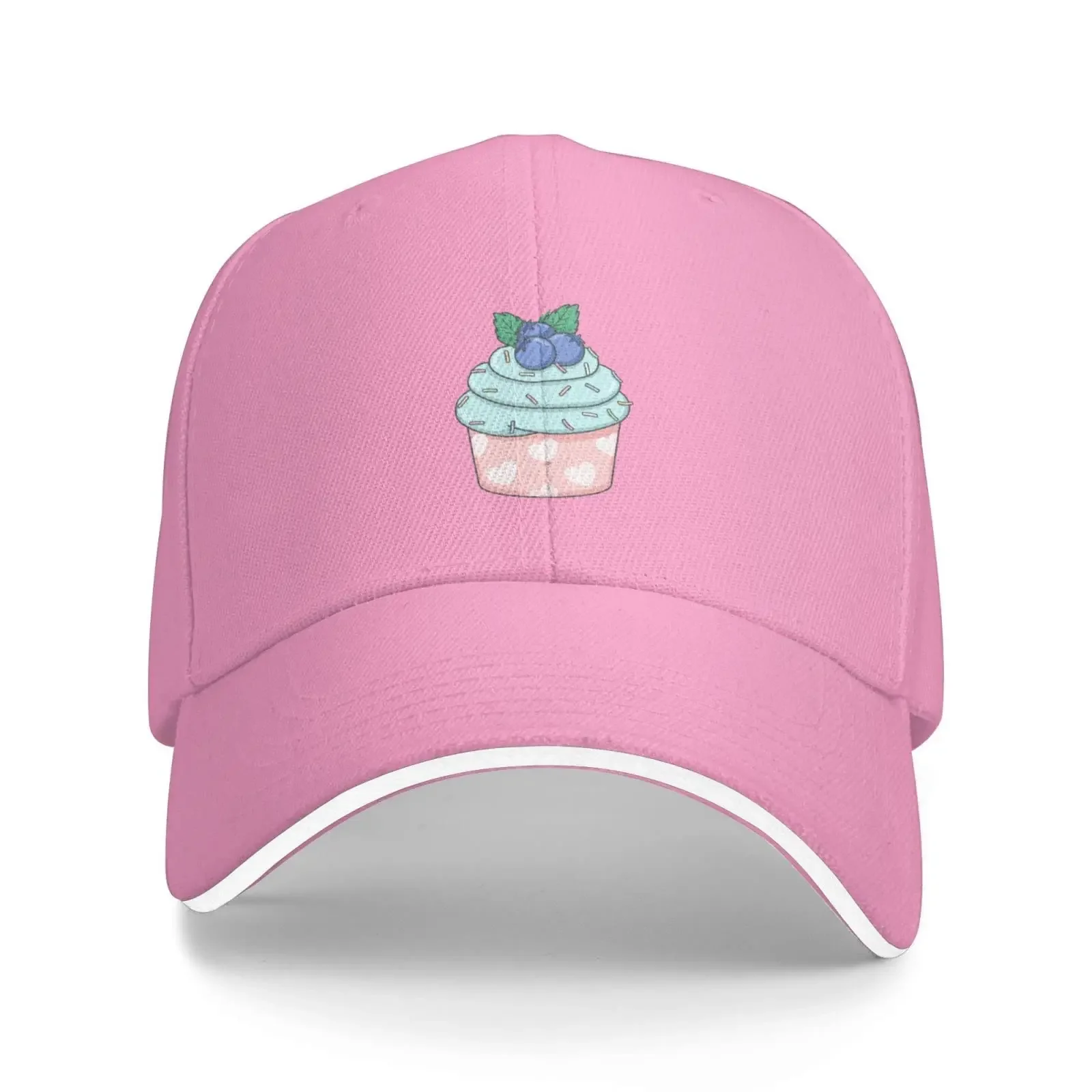 Cute Cup cakes with Blueberries Baseball Cap for Men Women Adjustabl Unisex Golf Dad Hats