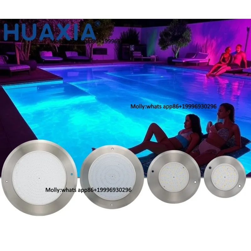 NEW DESIGN 12V Pool Lamp Ip68 Waterproof Rgbw 316 Stainless Steel Resin Filled Underwater Led Swimming Pool Lights for Pool
