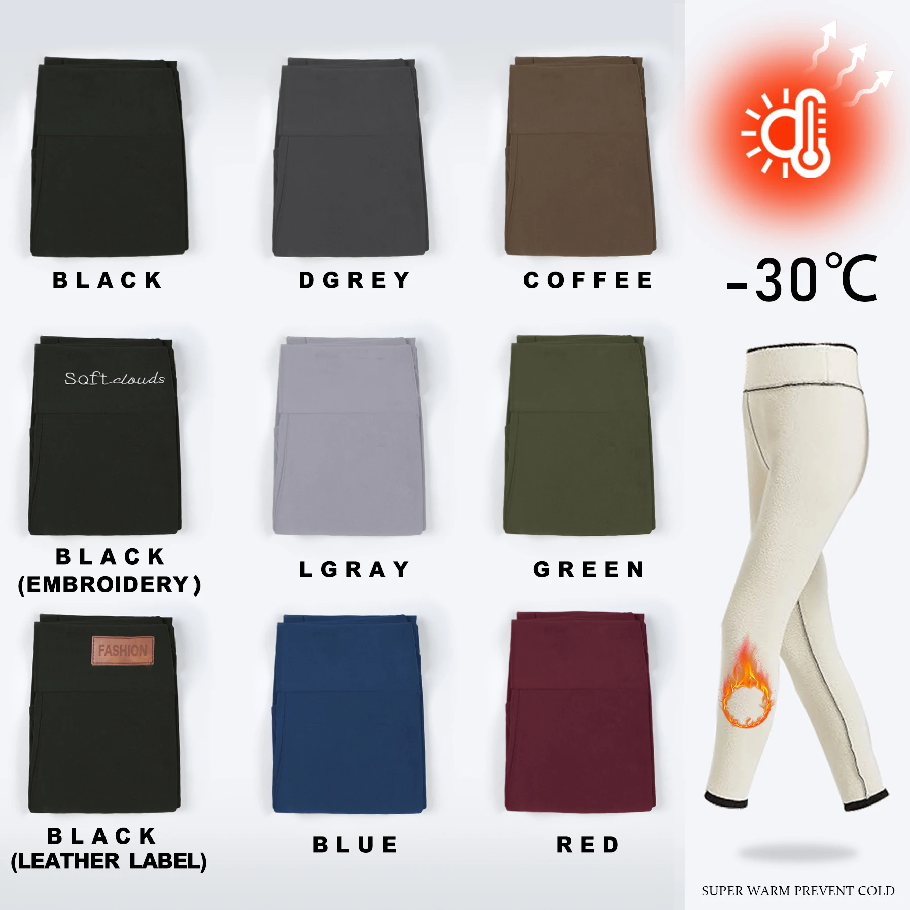 Super Warm Winter Leggins Women Skinny Stretch High Waist Prevent Cold Velvet Leggings Beautiful Outdoors Casual Warm Pants