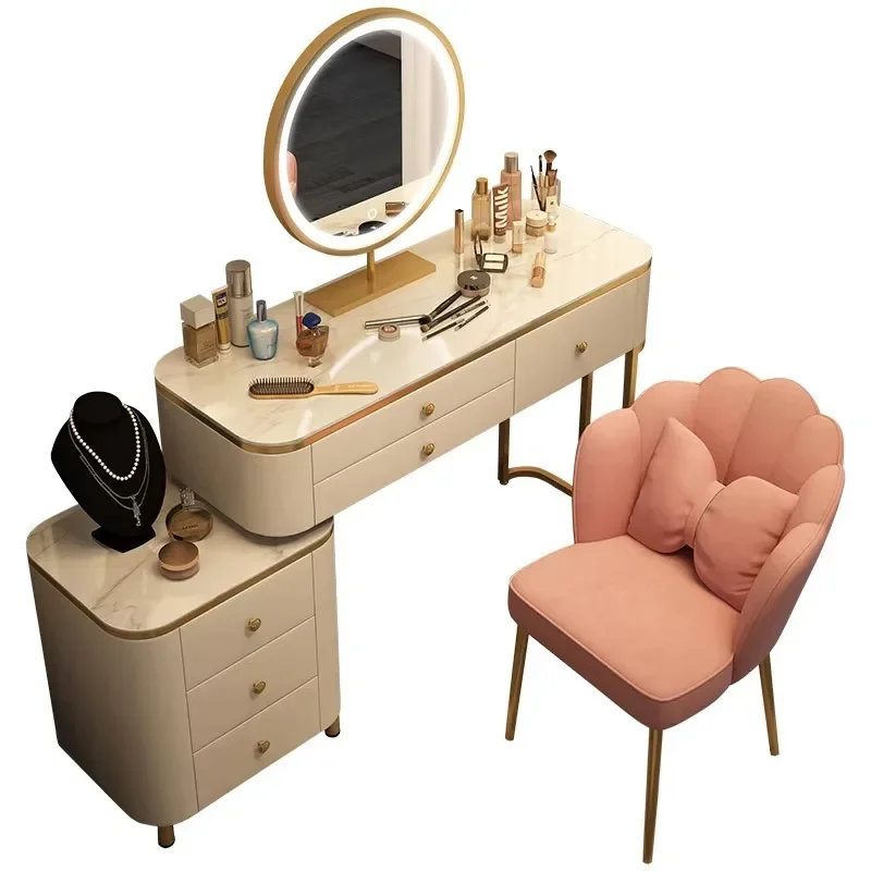 

Customizable Nordic Drawer Vanity Table MakeupLuxury Storage Girls Vanity Table Modern Dressing Tocador De Maquillaje Bedroom Fu