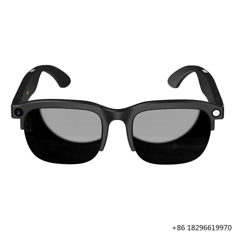 1080P Wireless Smart Glasses 250mAh Battery HD Photo Video Recording AI Real Time Translation Wearable Eyewear