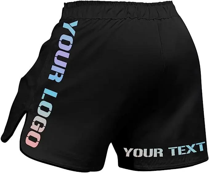 DIYUME Muay Thai Shorts Men Women Teenagers Breathable Grappling Boxing Combat Sanda Fitness Gym Shorts Sports