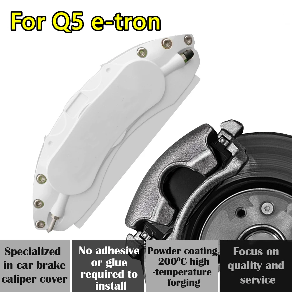 For Audi Q5 e-tron Car Brake Caliper Cover Aluminum Alloy Metal Kit Fit 40 50 e-tron quattro RS edition 2022 2023 2024