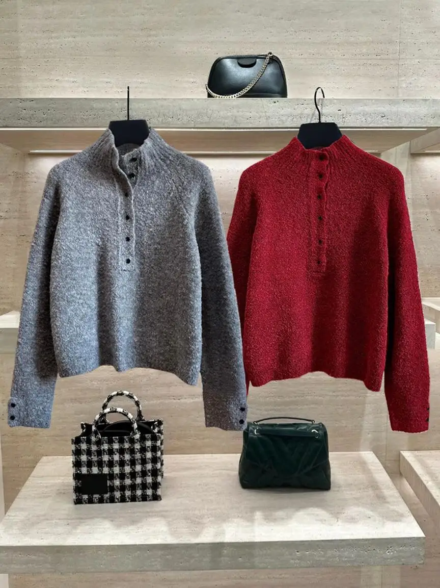 

Lazin Sle Knitted Sweater Women's High Ne Long Sve Casual Pullover Pure Color Winter New Arrival Leisure Top
