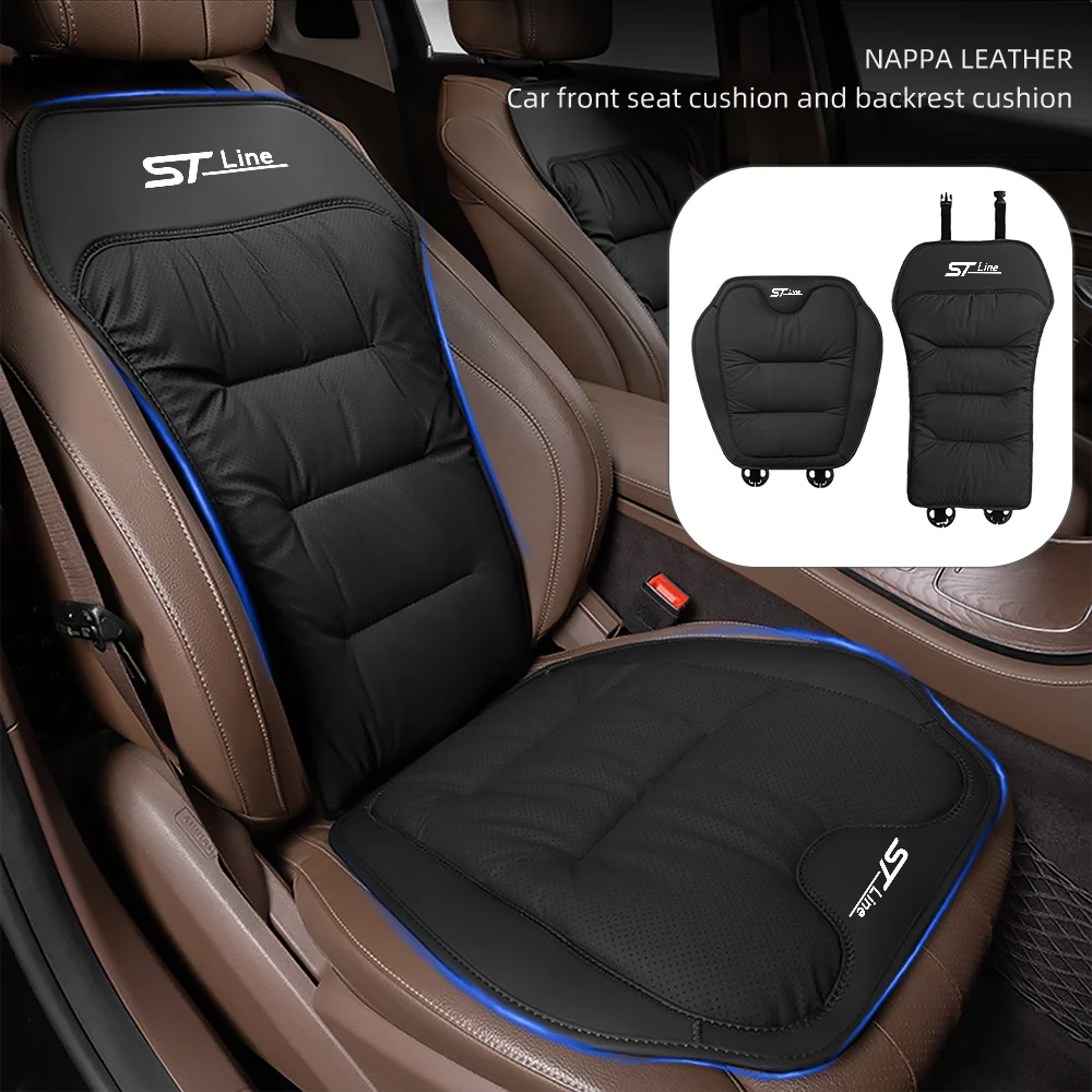 Car Front Seat Cushion Car Seat Cover Split Single Sitting Rear/Waist Cushion For Ford ST Line MK3 MK4 Kuga Fiesta Accessories