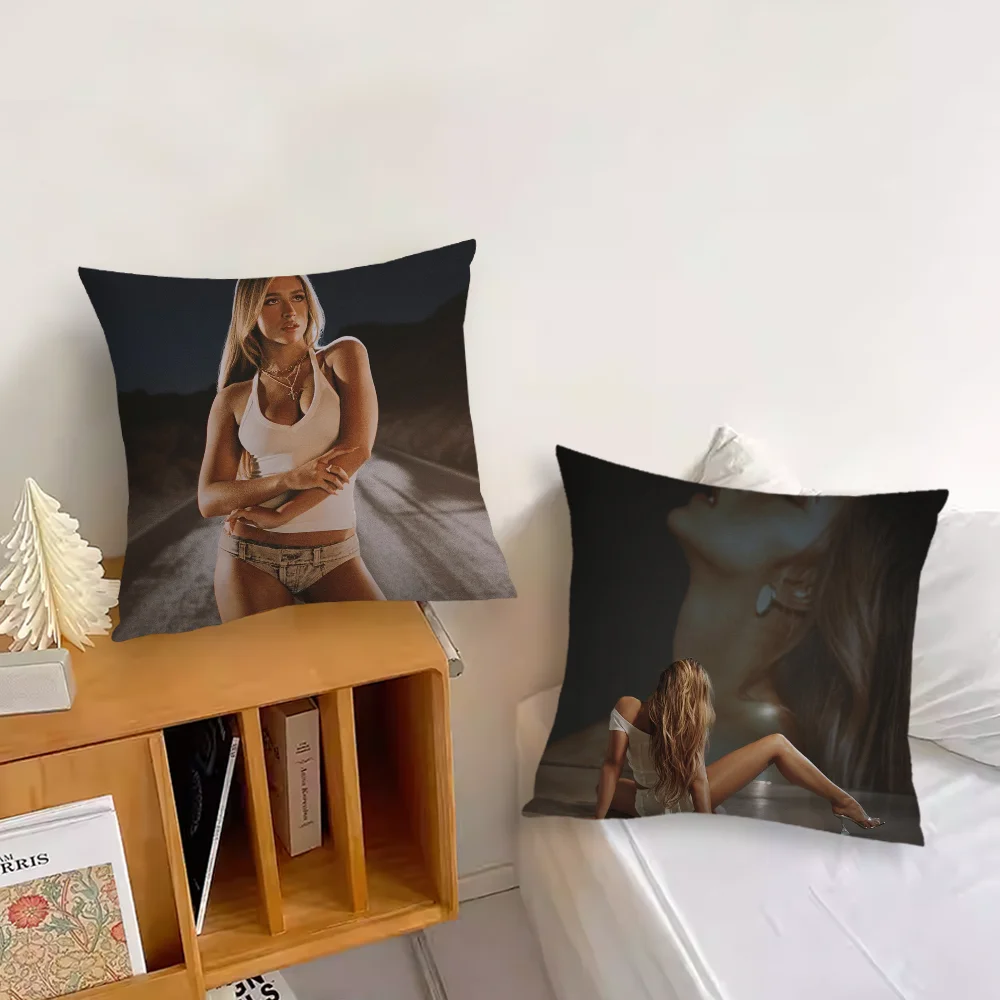Singer Tate McRae Cushion Cover Cushion Room Bedroom Headboard Sofa Living Backrest Nap Time Pillow Case