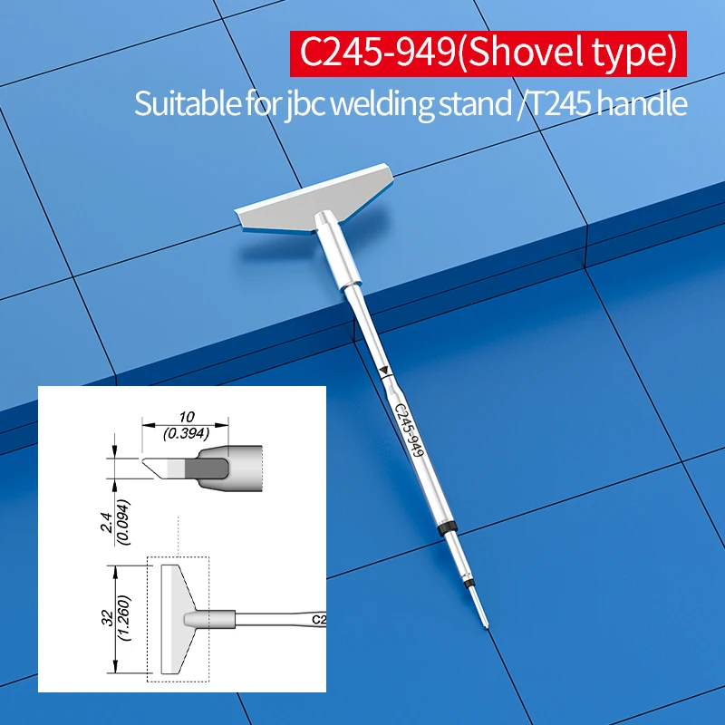 Imagem -02 - Ferro de Solda tipo pá Ponta de Solda C245 Compatível com Jbc T245 Qualidade Superior C245752 776 792 913 914 949