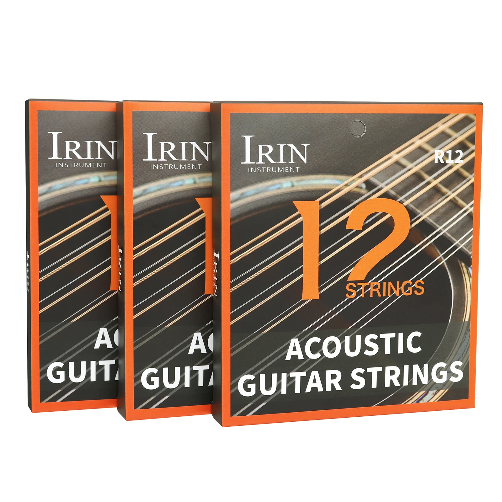 IRIN 12-Strings Acoustic Folk Guitar Strings Phosphor Bronze+PU Coating Musical Instrument Parts Accessories Guitarrra Strings