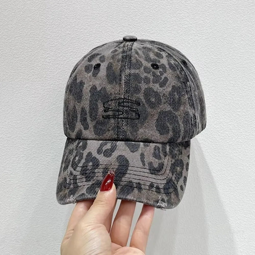 Mode-Accessoire, Retro-Hut mit Leopardenmuster, verstellbarer Riemen, atmungsaktive Baseballkappe, Sonnenhut für Männer und Frauen – Detail 2
