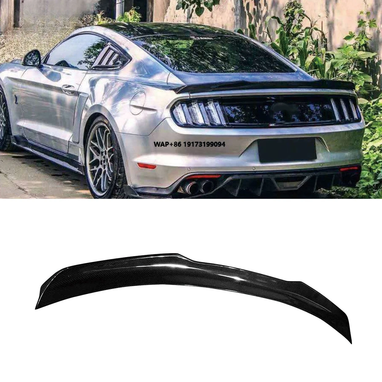

High Quality New Carbon Fiber Ducktail Trunk Wing Rear Spoiler for Mustang Condition Brand New