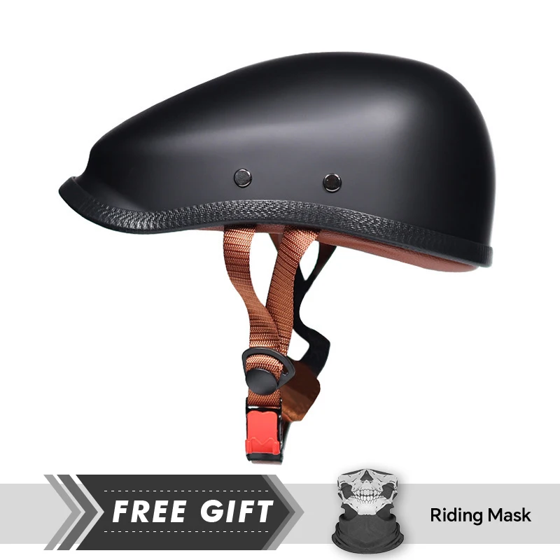 Fashion Beret Helmet Lightweight Half Face Motorcycle Helmets Safety Riding Low Profile Half Helmet Crash Headpiece