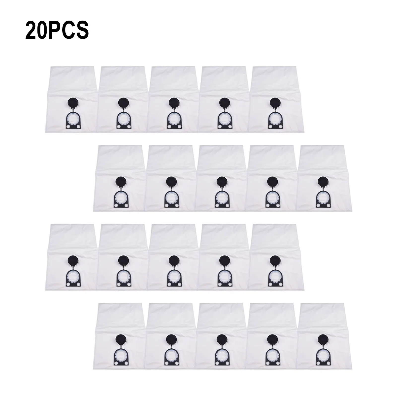 20 Pieces Dust Bags Compatible with For Bosch GAS 35 L SFC+ GAS 35 M AFC Vacuum Cleaner and Robot Vacuum Cleaners with Easy Fit