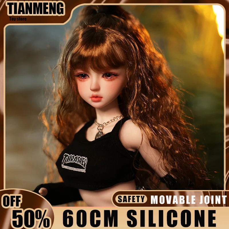 

RENHEYUOU 60cm high-end BJD doll 1V1 mini doll collection model soft material loli princess skirt adjustable joint room indoor