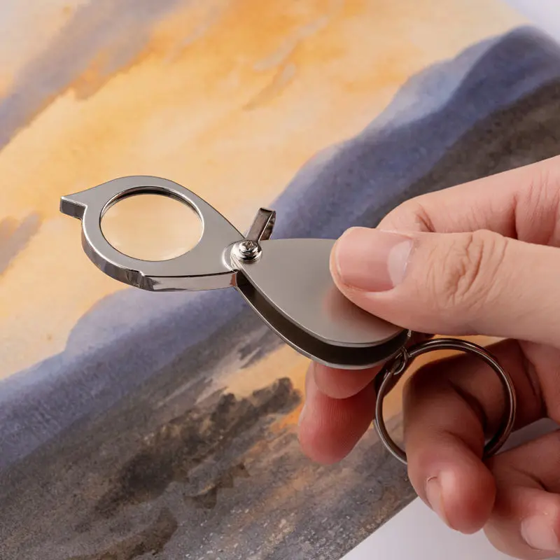 Portable 10x Magnifying Glass for Reading Newspapers and Appraisal Magnifier Helping Hands Loupe