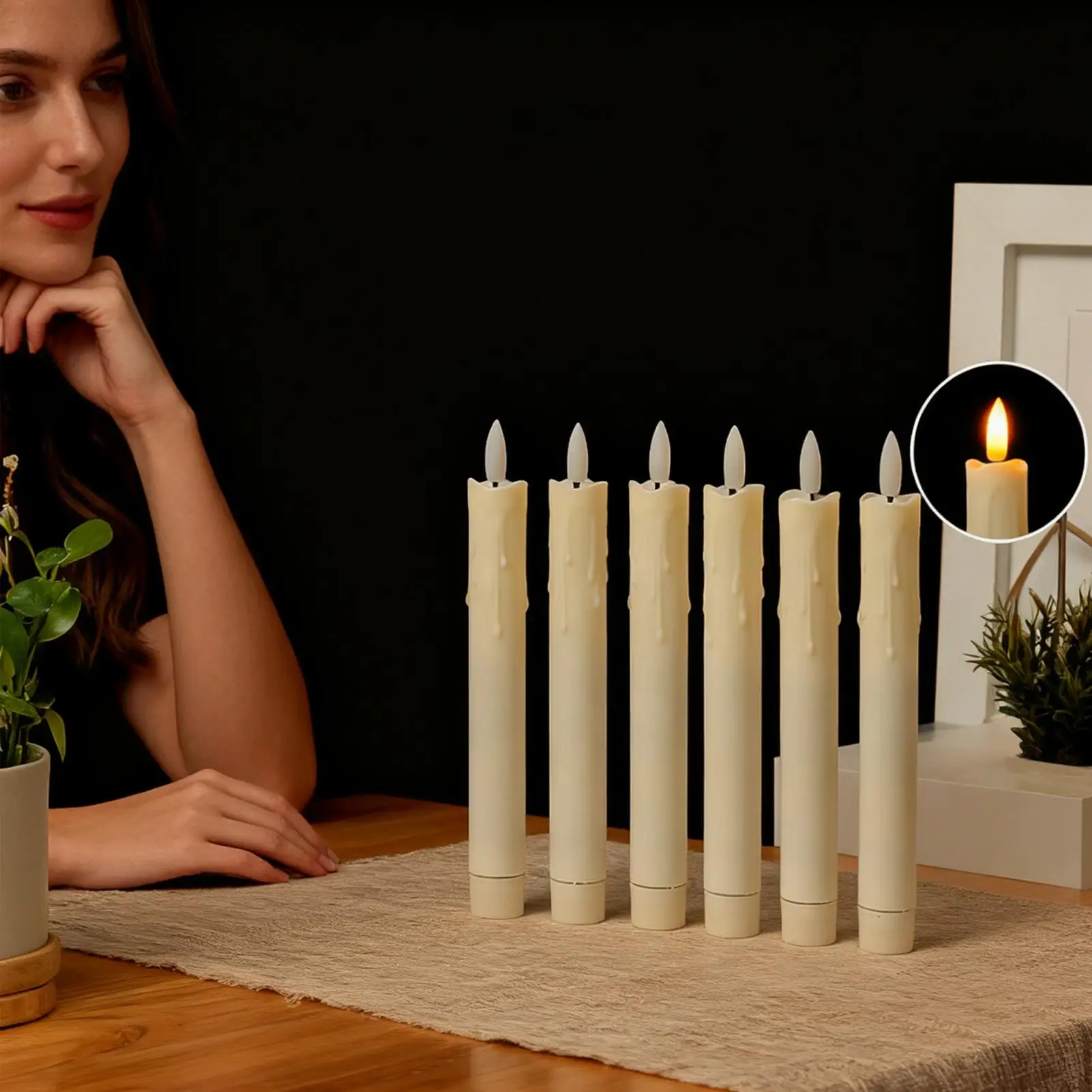 

Свечи на батарейках, мерцающая колонна, рождественские украшения, беспламенные светодиодные свечи, мерцающие для внутреннего и наружного использования