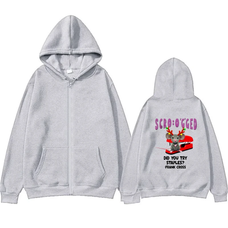 سترة رجالية بغطاء للرأس سوداء سكوبي دو مطبوعة برسومات كرتونية بسحاب لملابس الشارع غير الرسمية #4