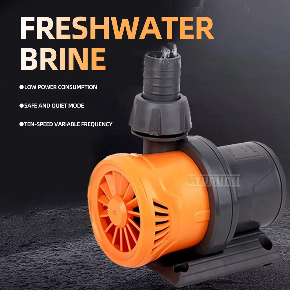Ultra Quiet Fish Tank Water Pump with Frequency Conversion Suction for Amphibious Fish Pond Rockery Circulation