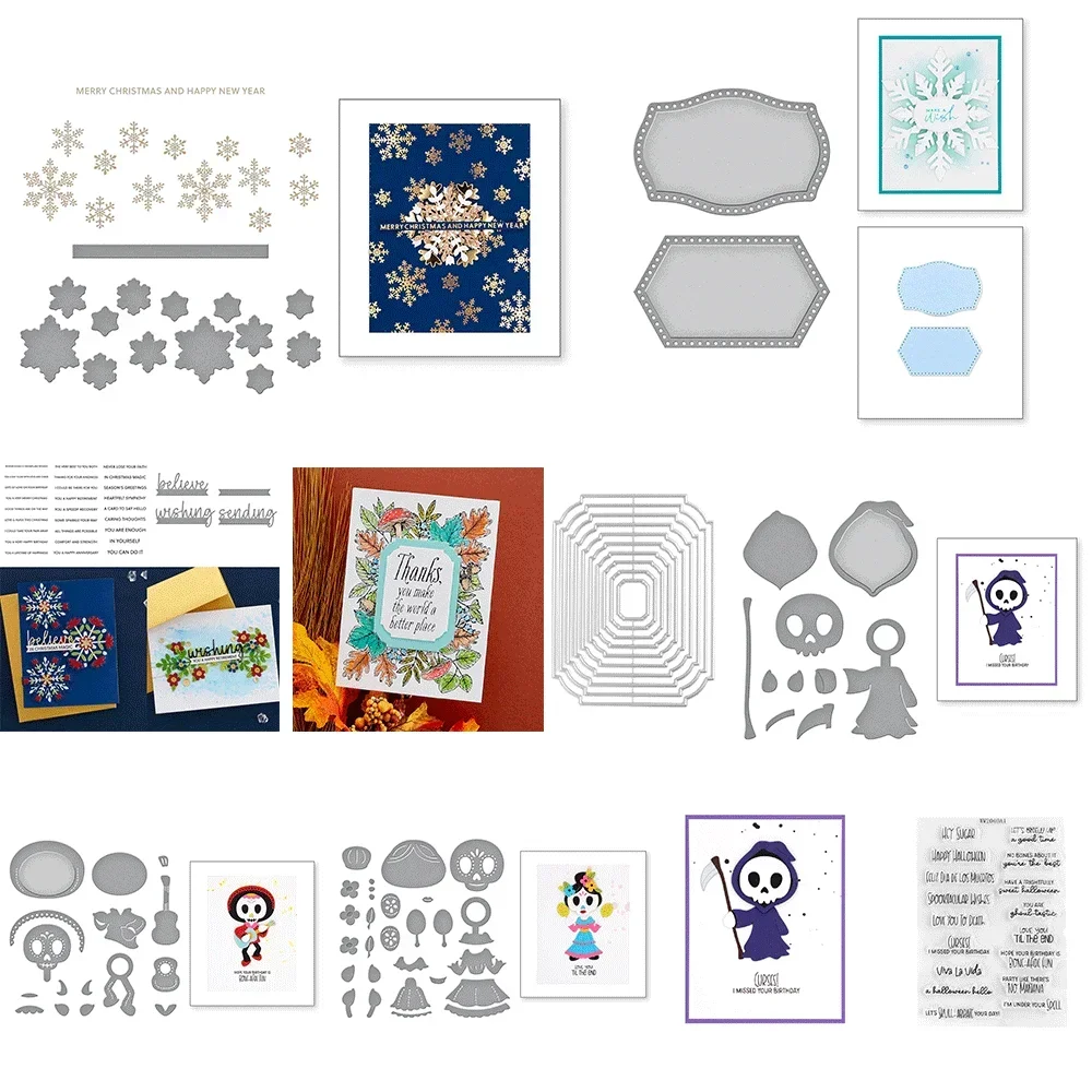 

Snowflake Metal Cutting Dies Square Embossing Diecut 2024 New For DIY Card Making Scrapbooking Crafting Supplies