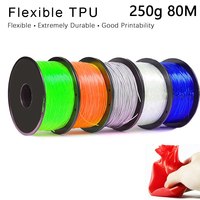 EasyThreed 3D Printing Flexible Filament TPU Diameter 1.75mm Net Weight 250g Length 80M Soft Material