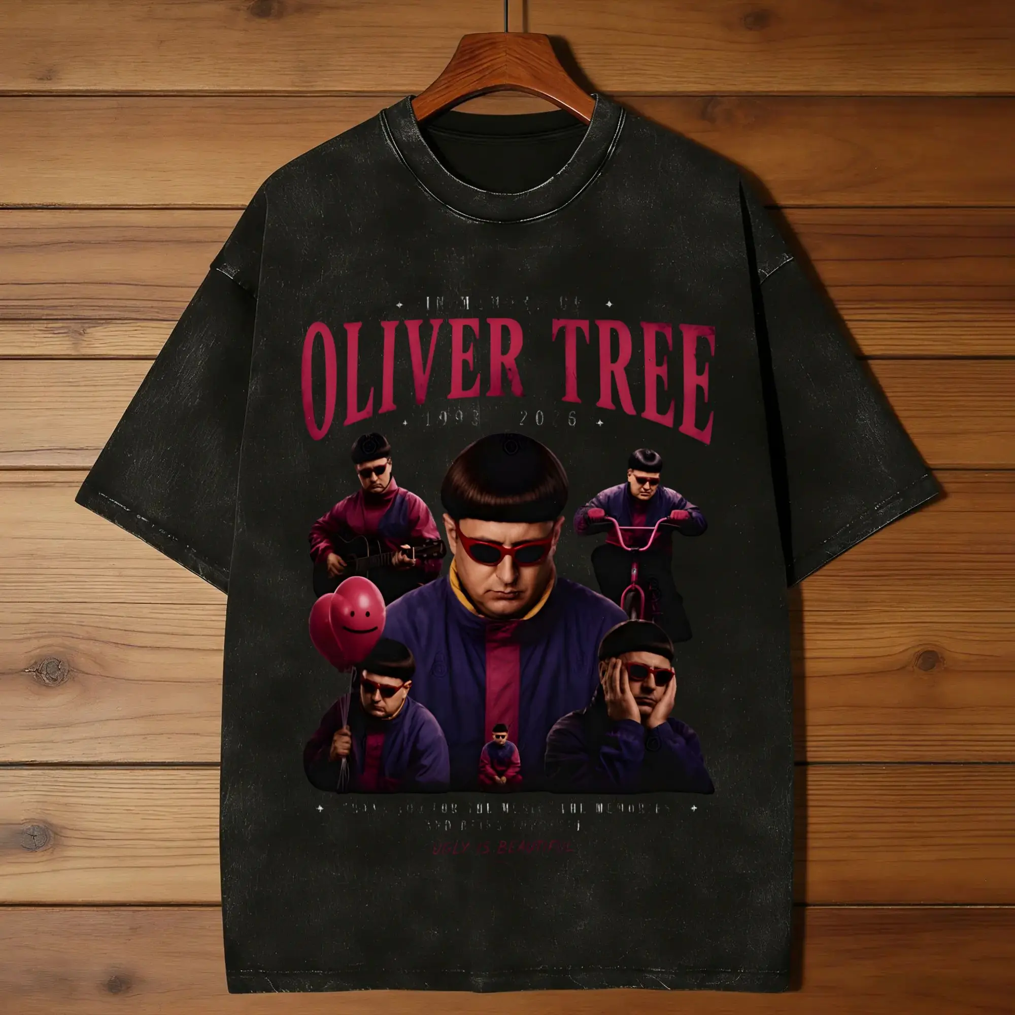 Rest In Peace Oliver Tree 1993-2026  Washed T Shirt Men  Street Style Cotton T-Shirts Summer Printed Oversize Tops