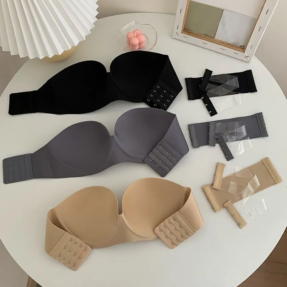 Extension Belt Half  Cup Invisible Bra Push-up Beauty Back Sexy Strapless Bra Chest Wrap Without Straps Bralette Women Bras