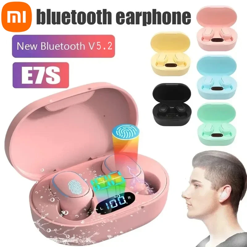 Xiaomi TWS E7S Wireless Headphones Bluetooth Earphone Control Sport Headset Waterproof Microphone Music Earbuds Accessories