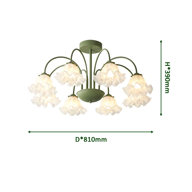 Imagem -05 - Lâmpada Pingente para Sala e Quarto Ins Creme Vento Chime Orchid Chandelier Francês Fresco Flor Romântica Mesa de Jantar Quarto