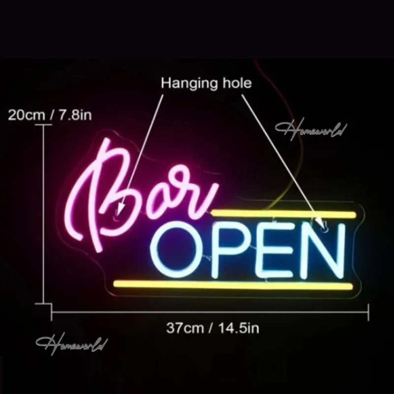 We Are Open Neon Sign Adjustable Brightness LED Neon Signs Custom Text Logo USB plug Decor Shop Bar Salon Cafes Restaurant Pubs