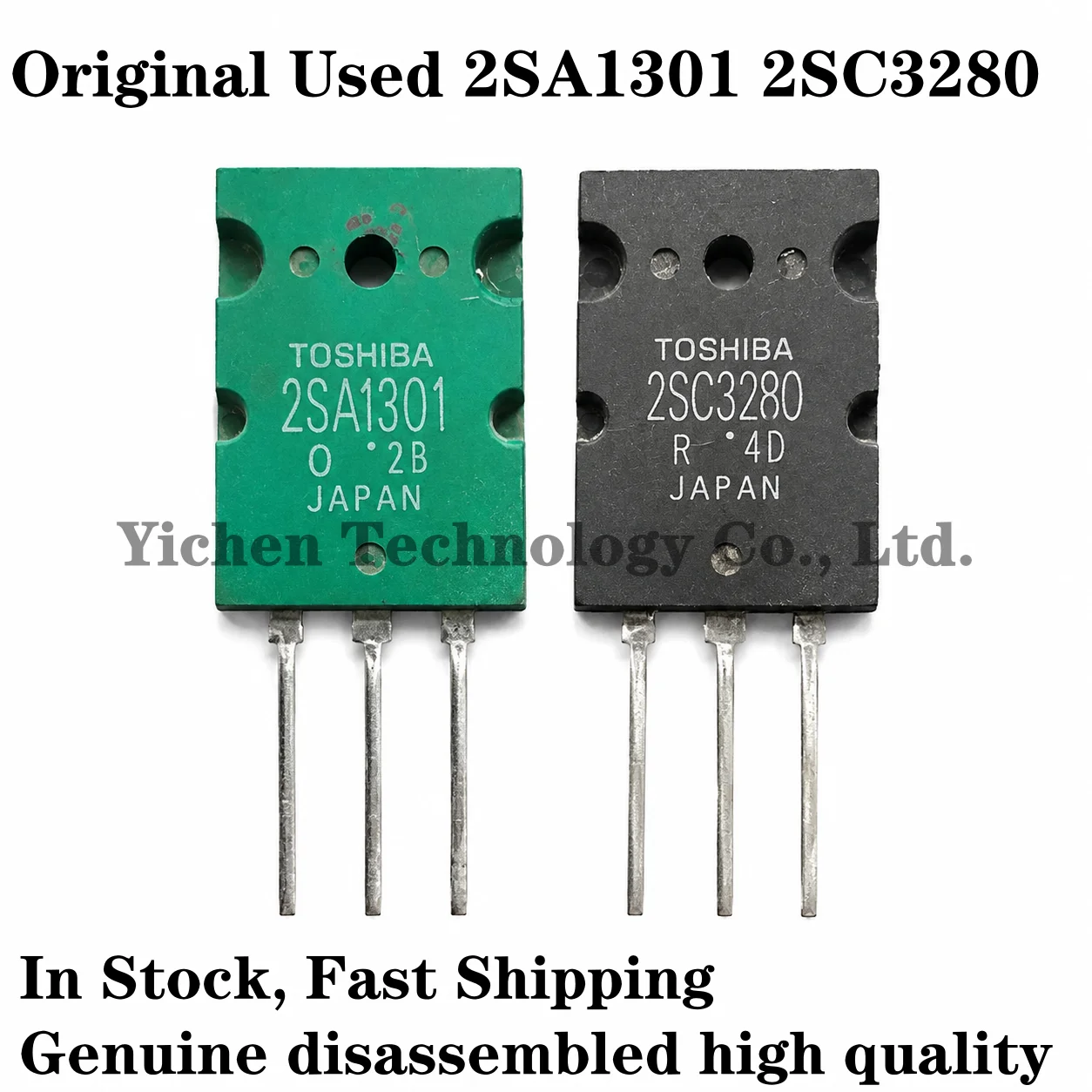 1Pair Original disassembly Transistor 2SA1301 2SC3280（1pcs A1301 + 1pcs C3280）TO-3PL Audio Amplifier Pairing Tube In Stock