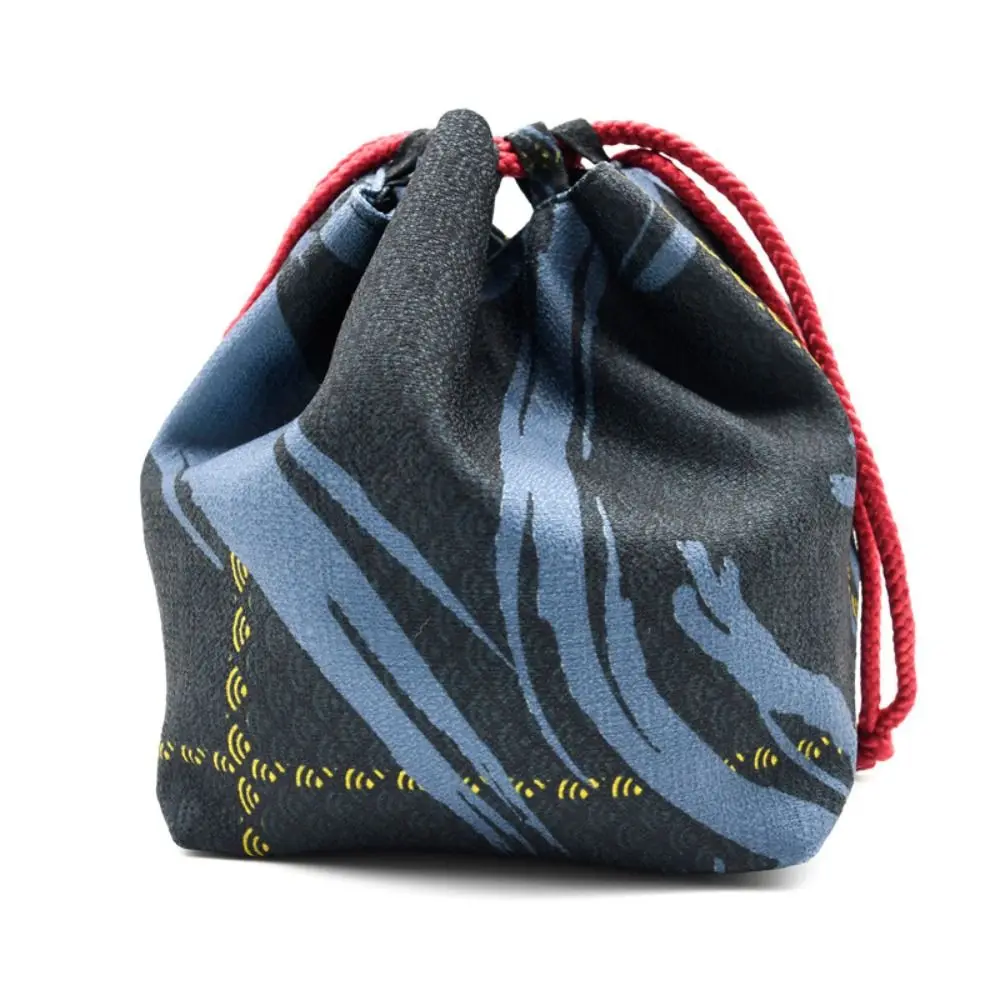 

Canvas Bag Printing Drawstring Bag Small Pouch Coin Purse Japanese Kimono Handbag Jewelry Packaging Bag Japanese Style