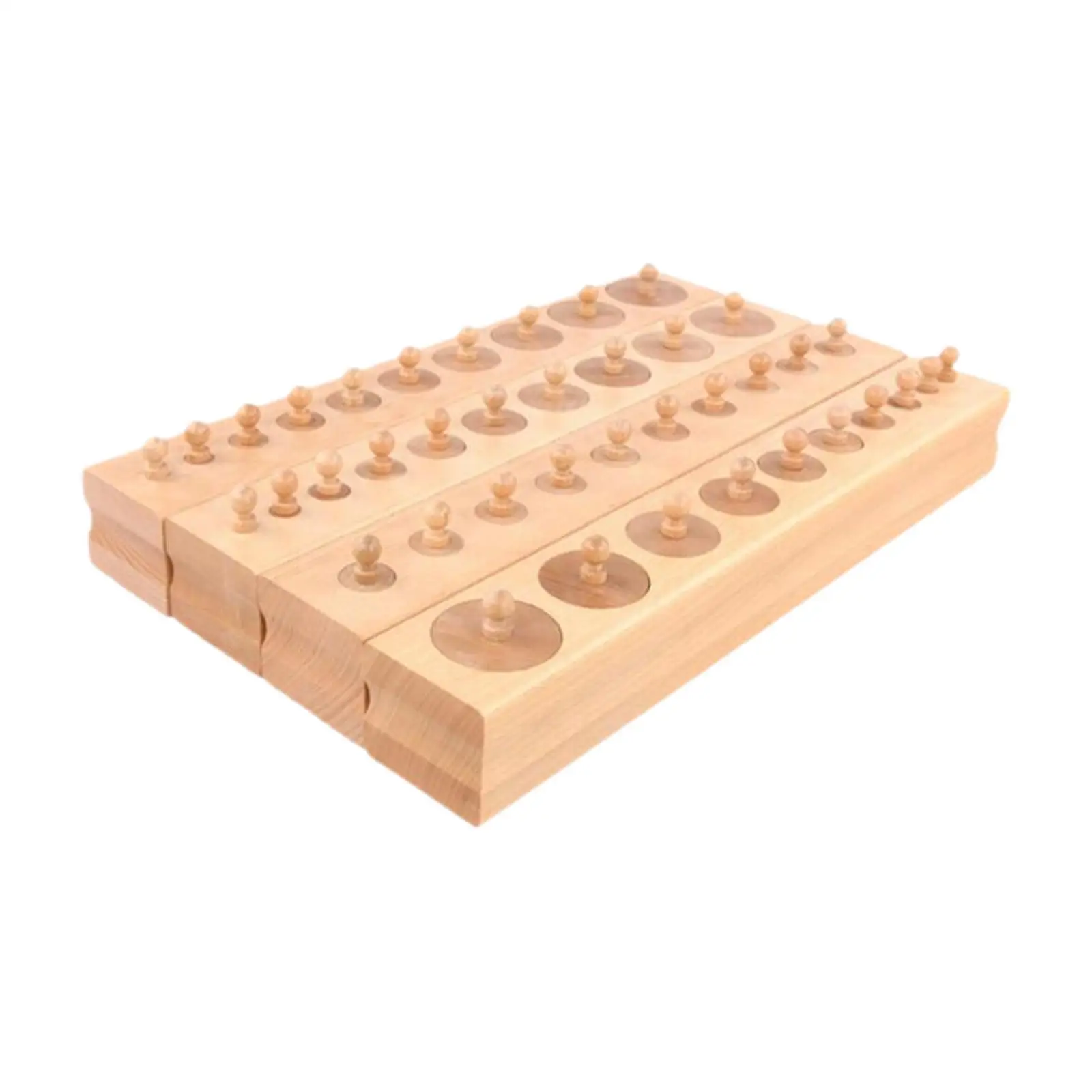 Montessori Knobbed Cylinders Educational Tools Cylinder Socket Toy Puzzle