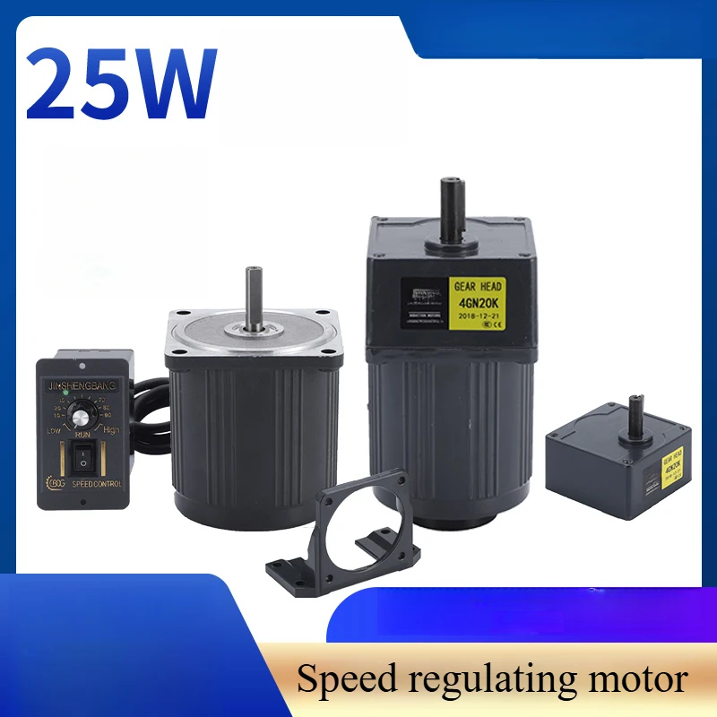 

25W 220V speed regulation/constant speed/optical axis 4GN20K deceleration motor 4IK25RGN-C220V can rotate forward and backward.