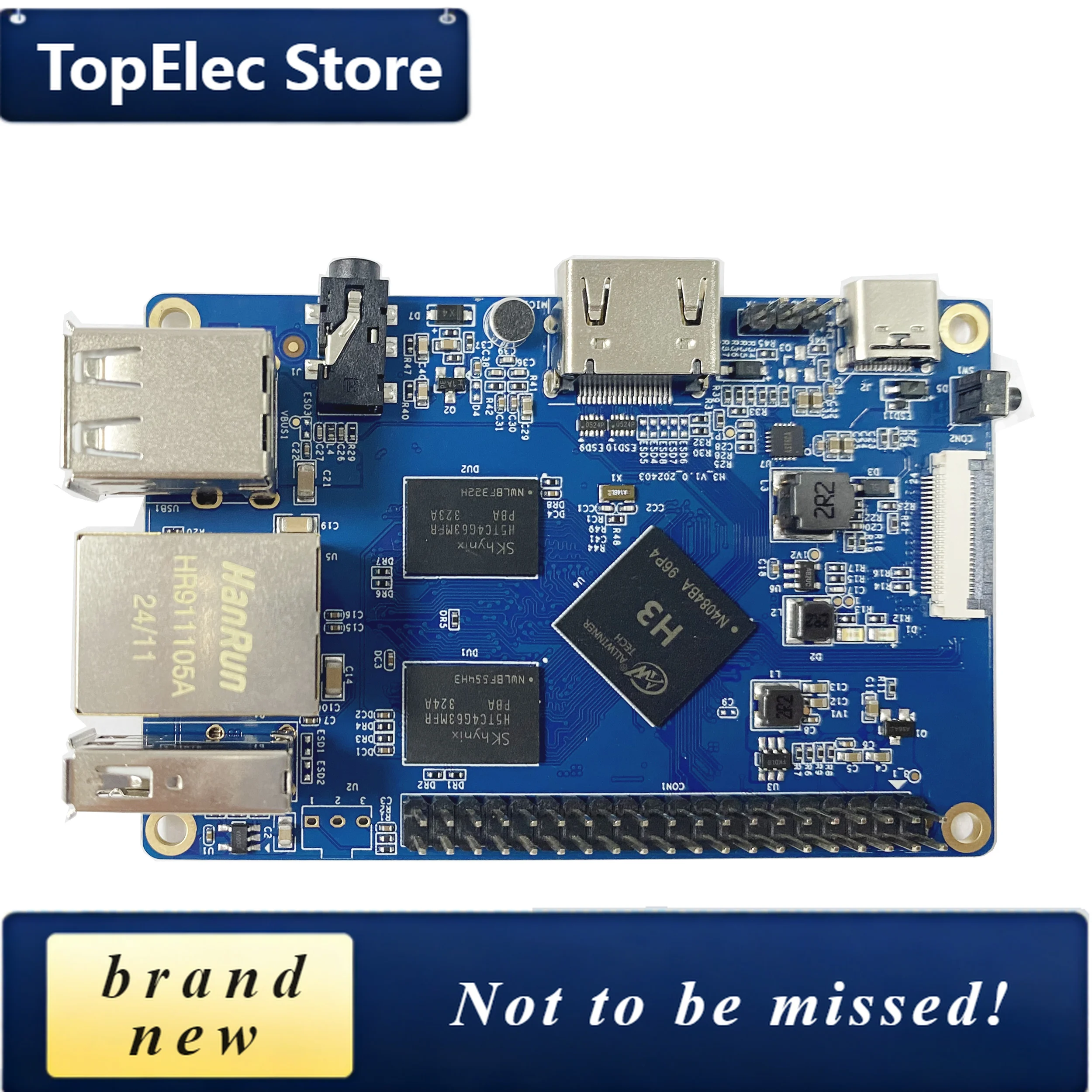 TopElec Allwinner H3 ARM Cortex-A7 Quad Core PCBA PCB Assembly Development Boards Electron Circuit Controller