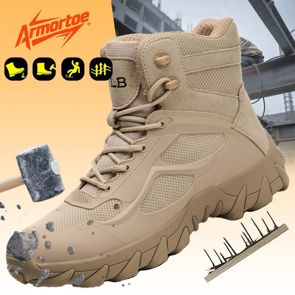 

ArmorToe High-Top Safety Boots Steel Toe Shock-Resistant Puncture-Proof Outdoor Work Slip-Resistant Comfort Design #Armor3065