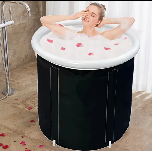 Bath Bucket Adult Bath Bucket Inflatable Bath Tub Household Thickened Large Bath Tub Full Body Adult Folding Bath Bucket