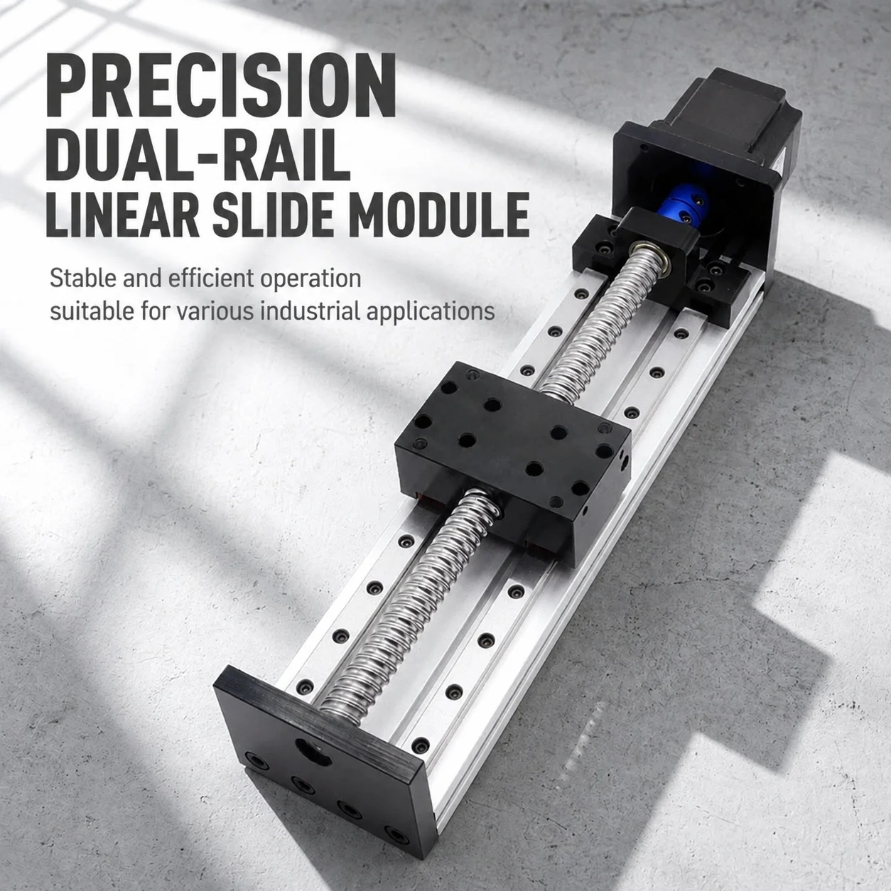 H80B Linear Slide Module Electric Lift Table Dual Rail Ball Screw With Nema23 Stepped Motor
