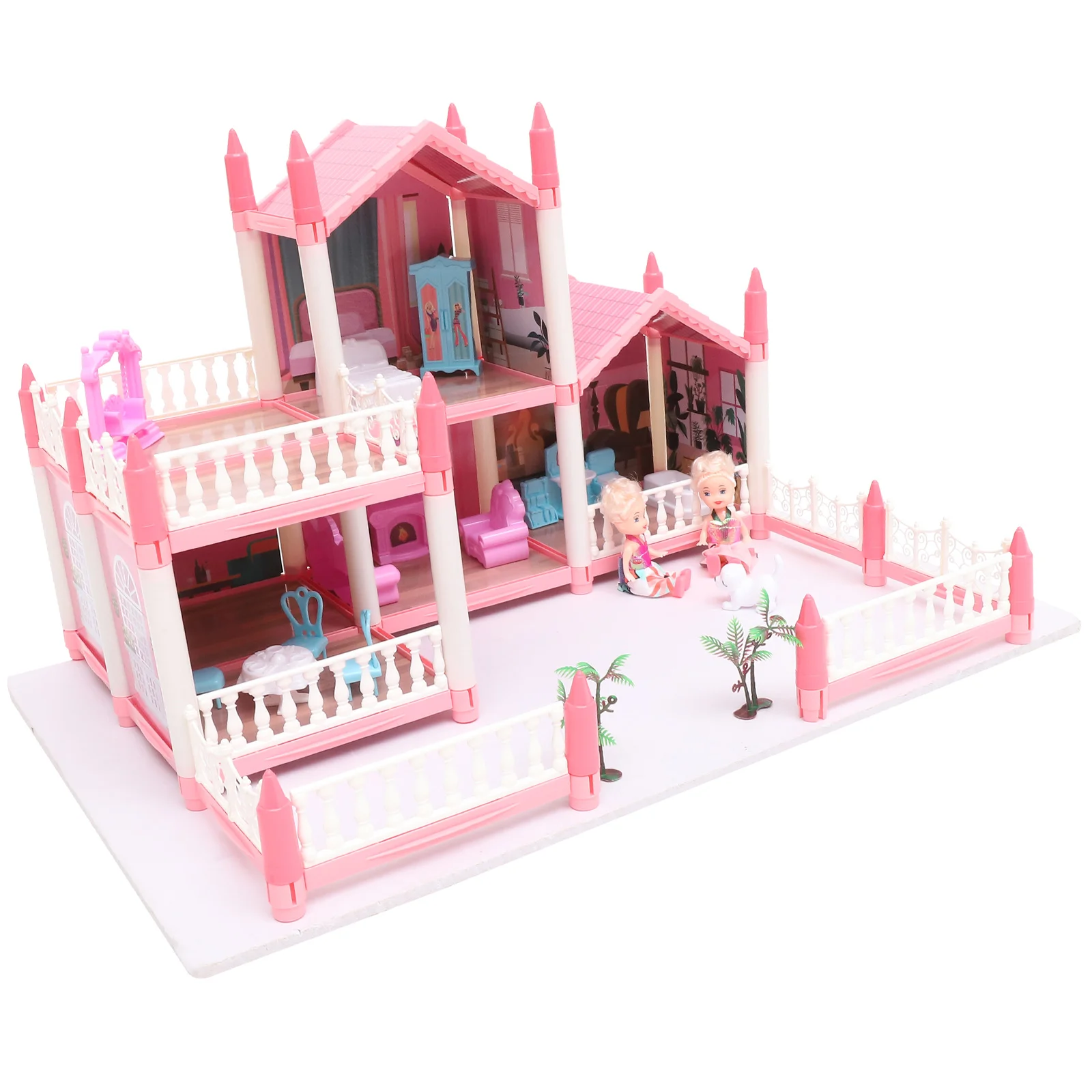 Children's Play House Little Girl Toys 3-year-old Princess Castle Villa DIY Dollhouse Assembled Perfect Gift Puzzle