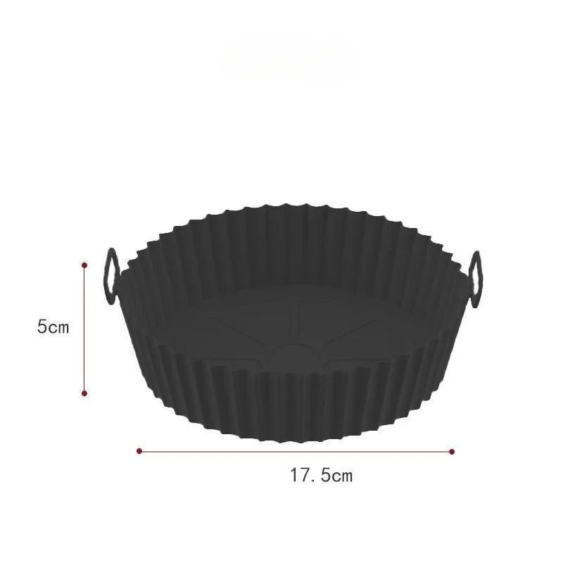 Air Fryer Silicone Liners Air Fryer Silicone Pot Reusable Silicone Air Fryer Liners Food Safe Non Stick Air Fryer Basket Accesso