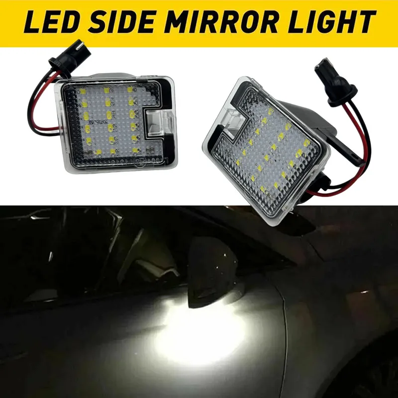 LED Puddle Light Under Side Mirror Light For Ford Focus MK3 MK2 Mondeo MKIV MKV Kuga C-Max Escape S-Max