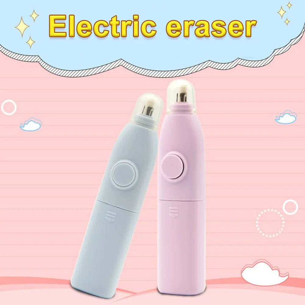 Electric Eraser Pencil Drawing Mechanical Cute Kneaded Erasers for Kids School Office Supplies Rubber Pencil Eraser